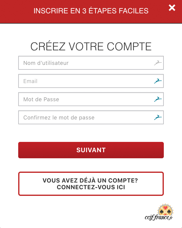 CLIC Casino-Registrierung.
