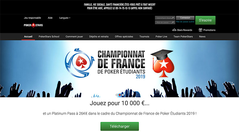 pokerstars accueil