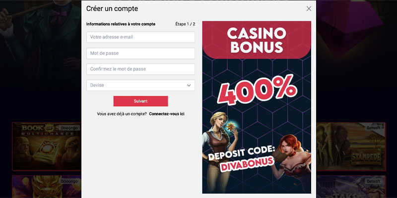 Screenshot Divas Luck Registry